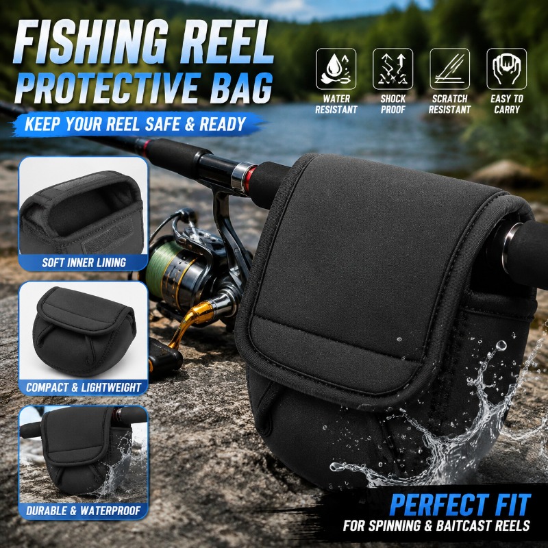 Fly Reel - Fishing Reel Protective Cover Bag Spinning